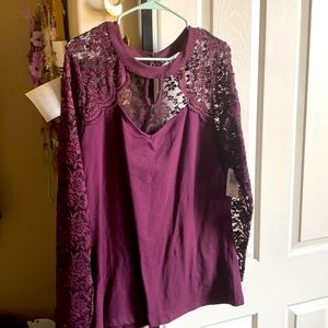 Plus size lace top